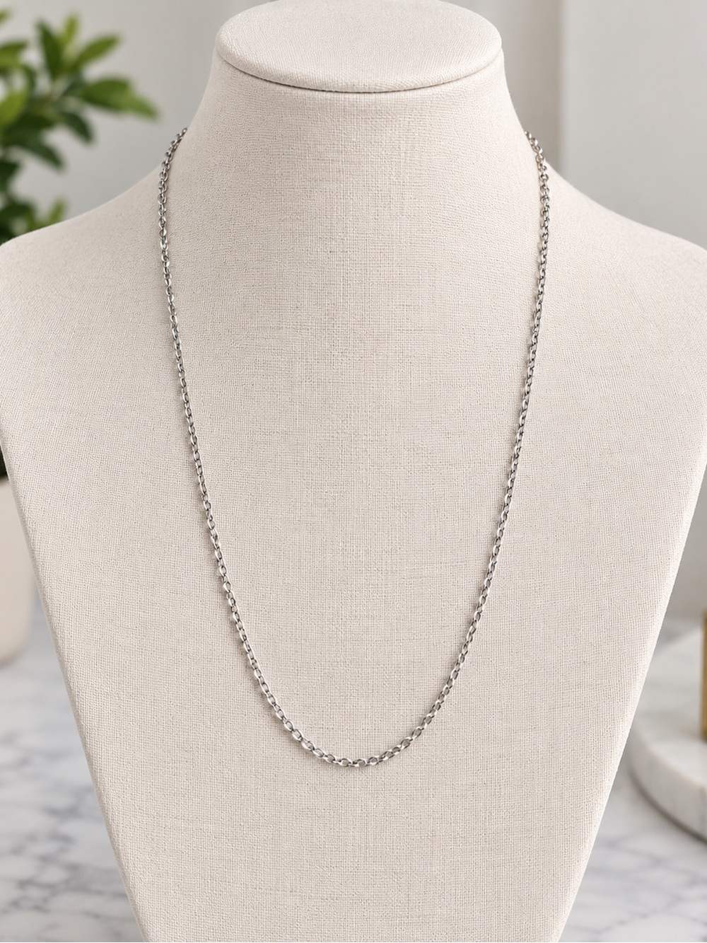 Classic Silver Rope Chain Necklace - Women Jewelry